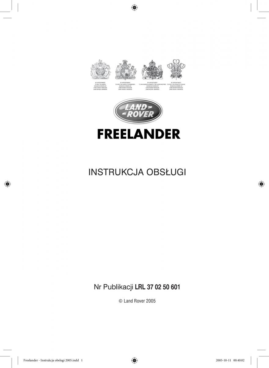 Land Rover Freelander I 1 instrukcja obslugi / page 1