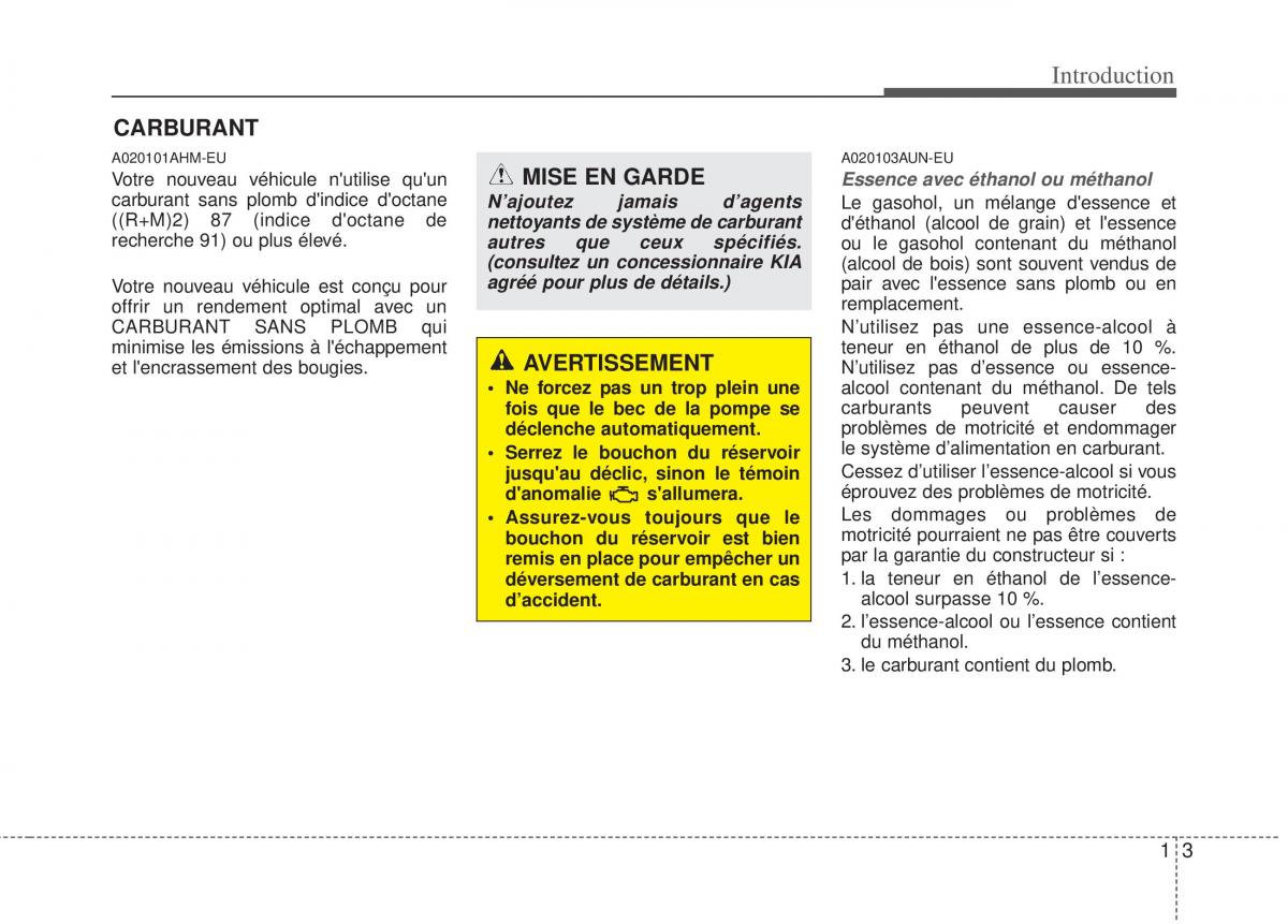 KIA Sportage III 3 manuel du proprietaire / page 6