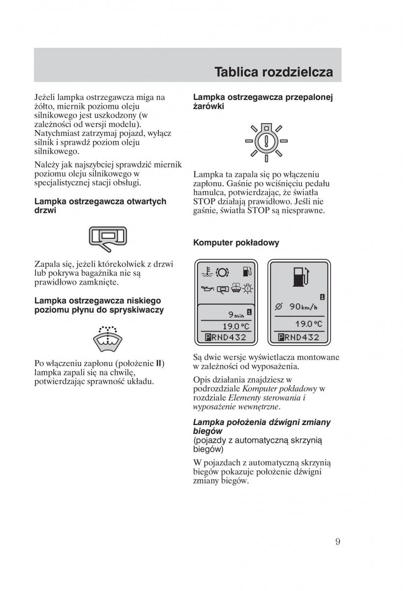 Ford Galaxy II 2 instrukcja obslugi / page 11