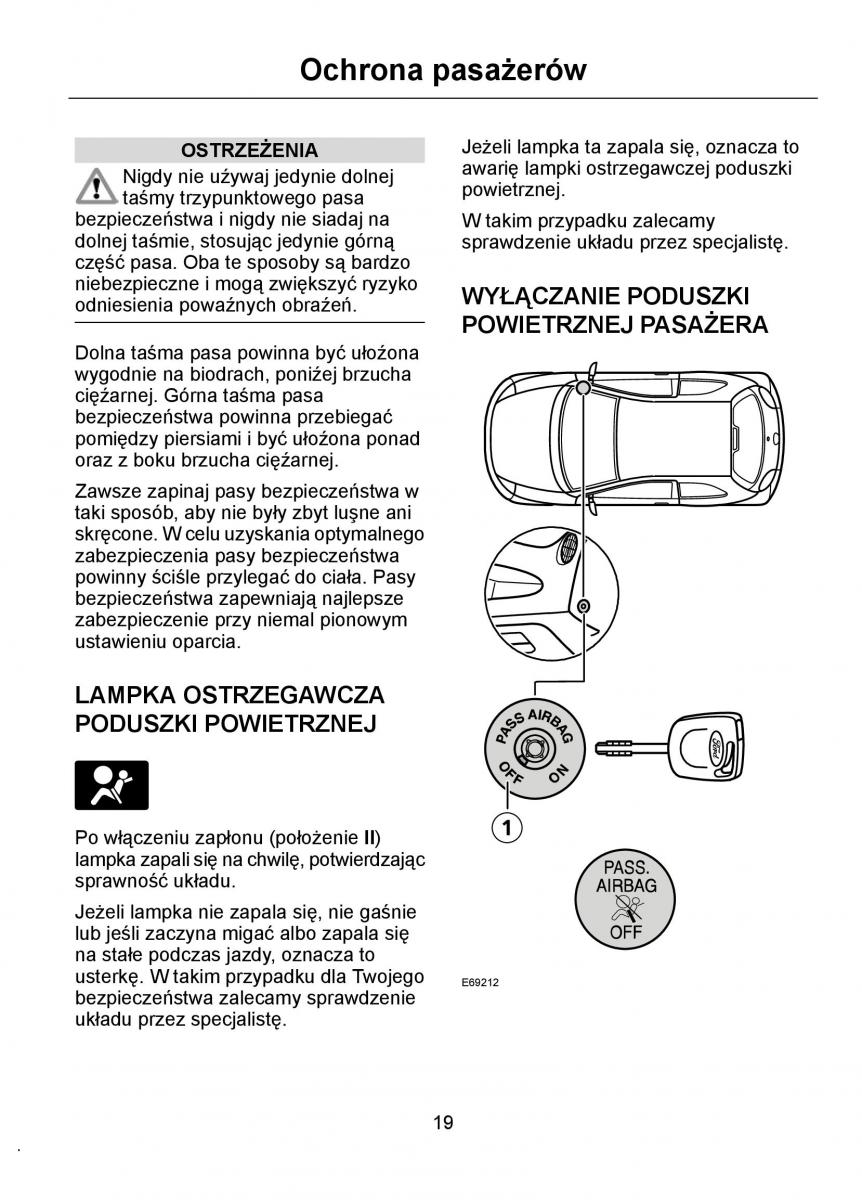 manual Ford Ka Ford Ka I 1 instrukcja / page 21