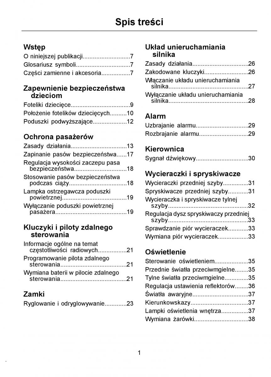 Ford Ka I 1 instrukcja obslugi / page 3