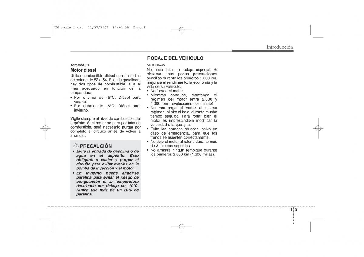 manual  KIA Carens II 2 manual del propietario / page 8