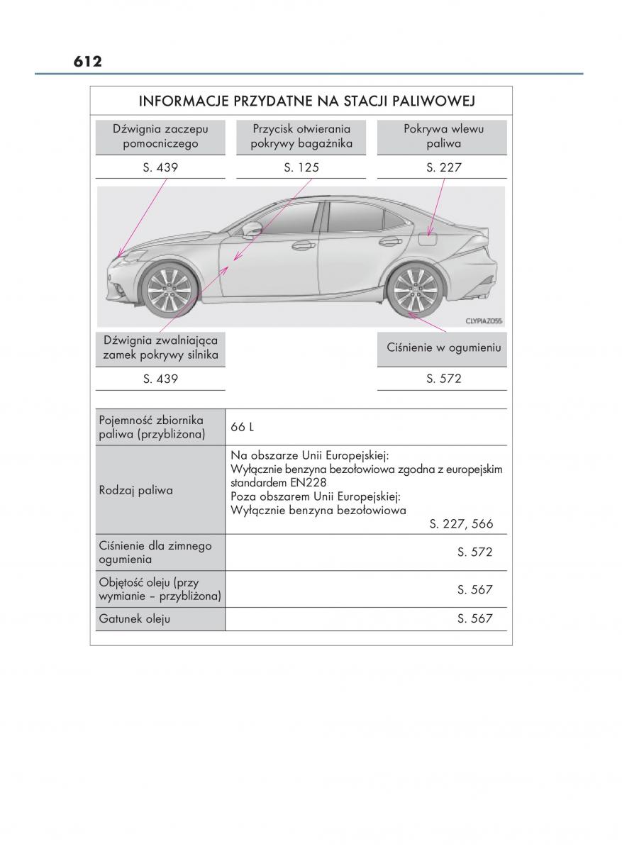 Lexus IS200t III 3 instrukcja obslugi / page 612