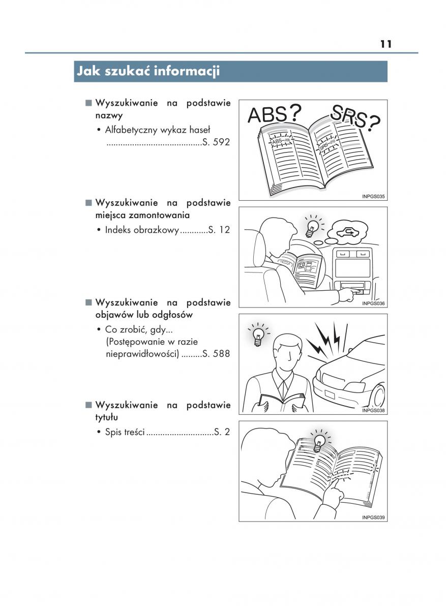 Lexus IS200t III 3 instrukcja obslugi / page 11