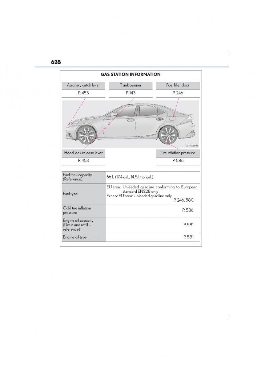 Lexus IS300h III 3 owners manual / page 628