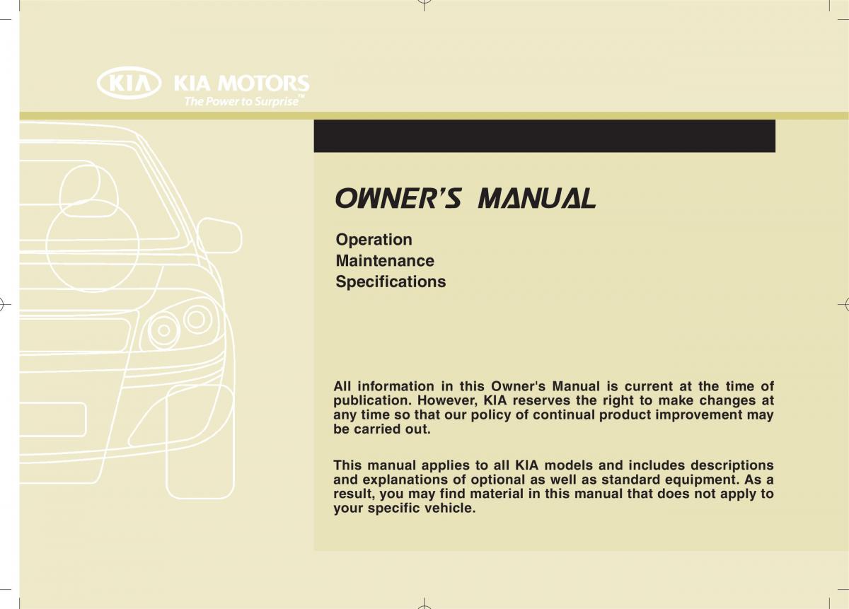 KIA Ceed I 1 owners manual / page 1