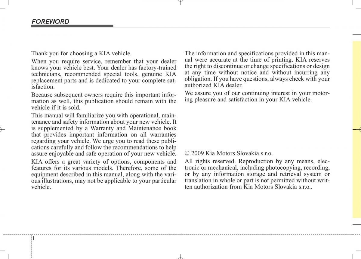 KIA Ceed I 1 owners manual / page 2