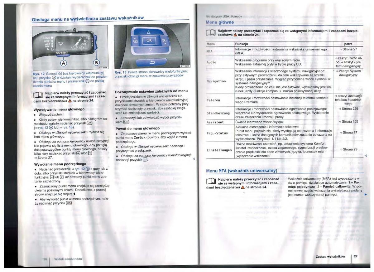instrukcja obsługi  VW Golf Jetta VI 6 instrukcja / page 13