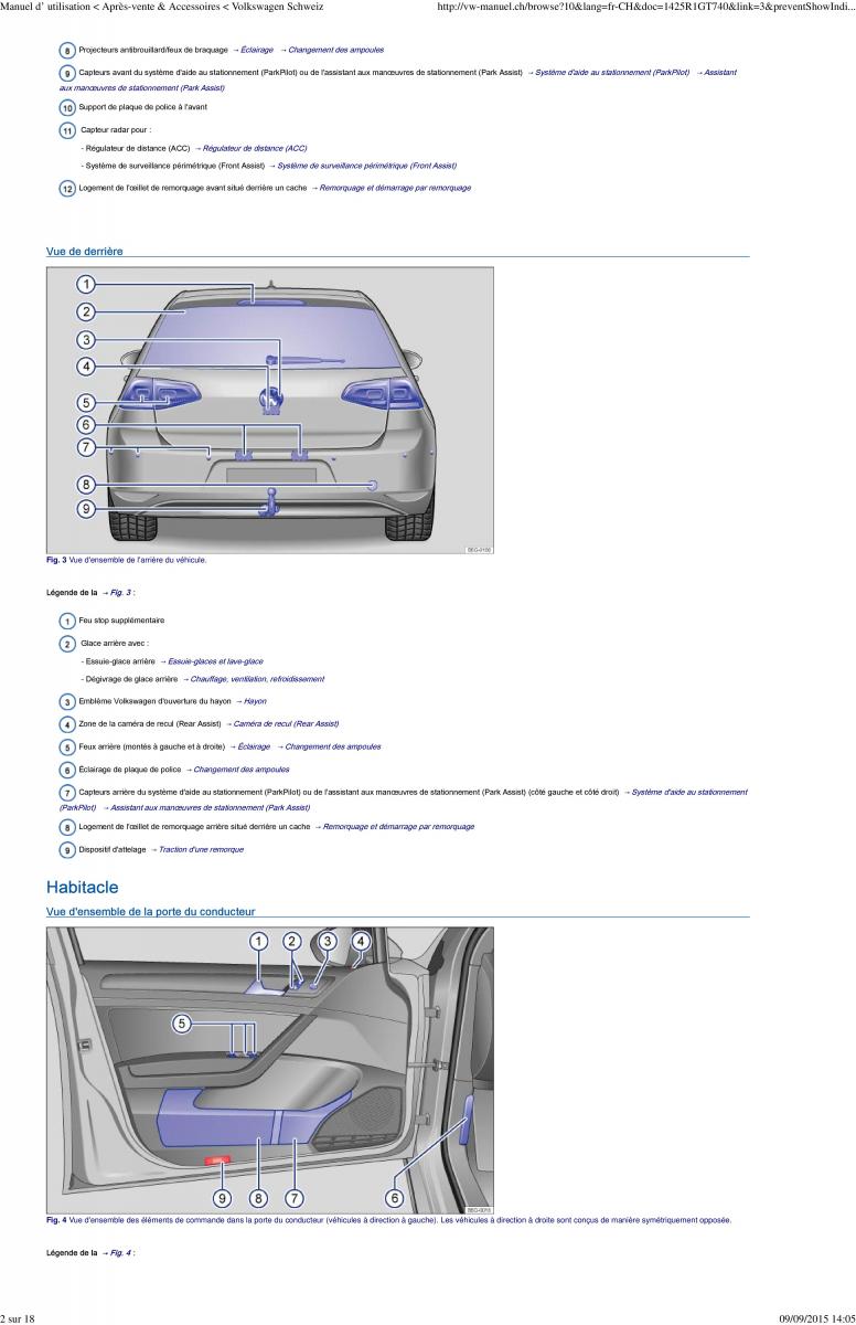 VW Golf VII 7 manuel du proprietaire / page 2