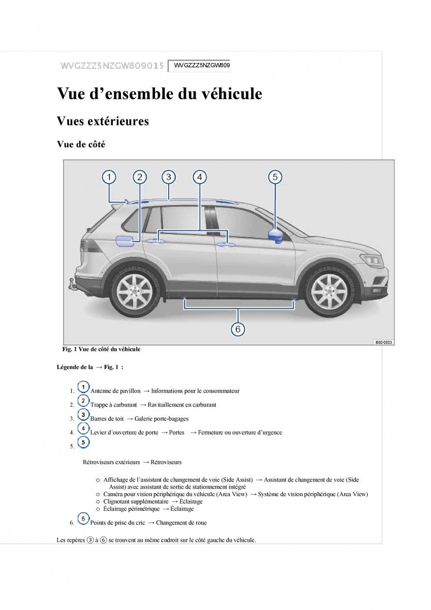 manuel du propriétaire  VW Tiguan II 2 manuel du proprietaire / page 4