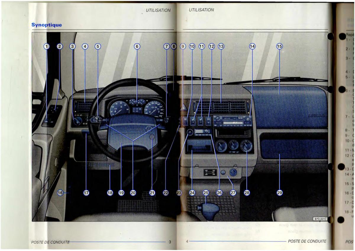 manuel du propriétaire  VW Transporter T4 manuel du proprietaire / page 4