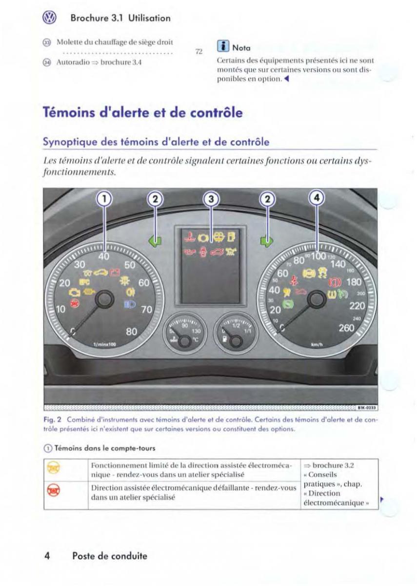 manuel du propriétaire VW Golf V 5 manuel du proprietaire / page 7
