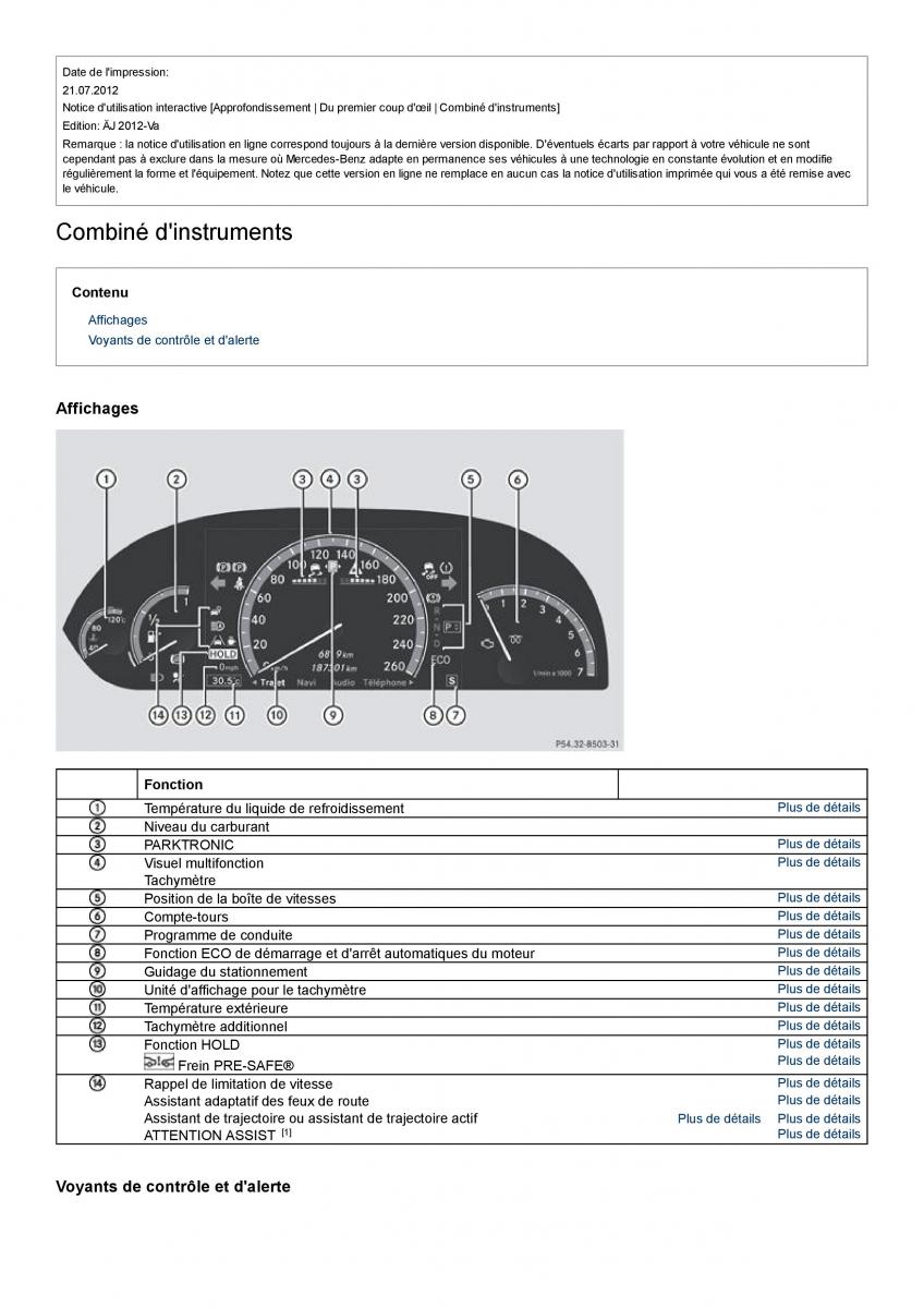 manual Mercedes Benz S class W221 manuel du proprietaire / page 13