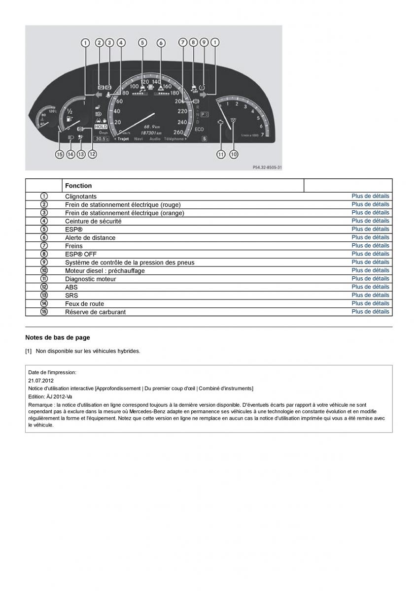 manual Mercedes Benz S class W221 manuel du proprietaire / page 14