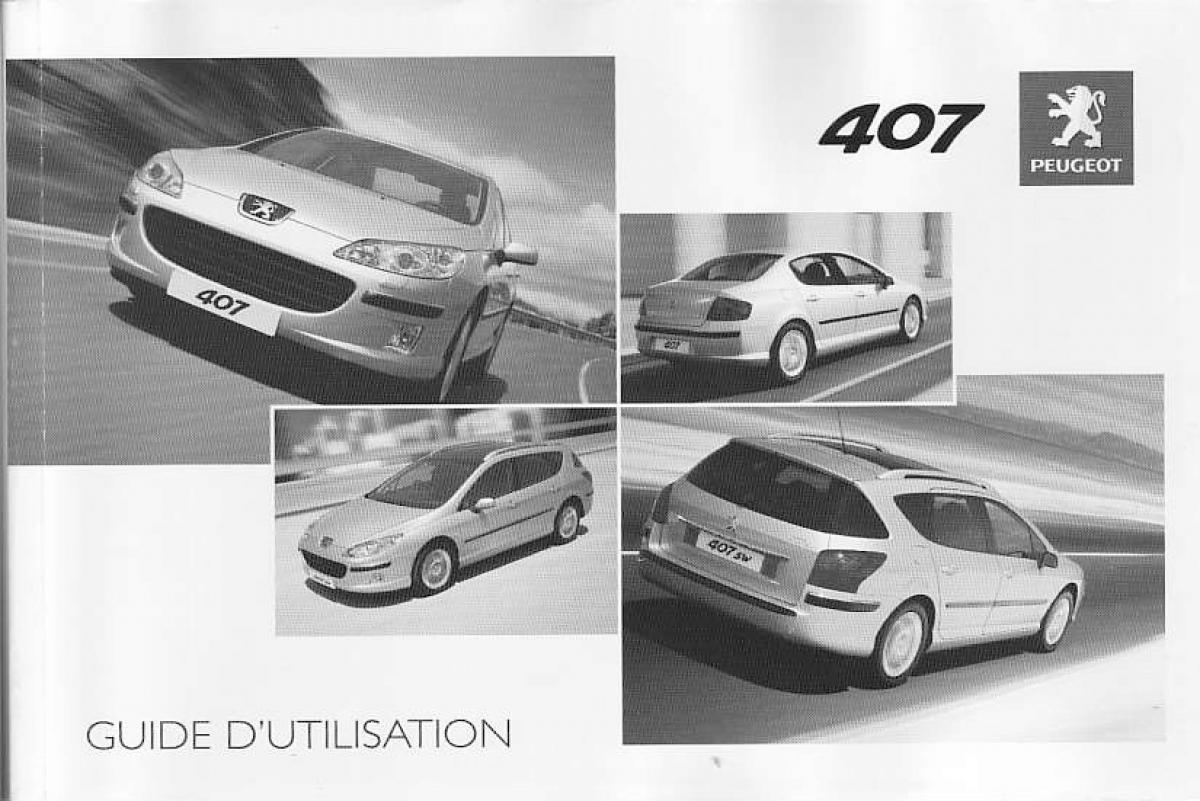 Peugeot 407 manuel du proprietaire / page 1
