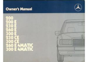 Mercedes-Benz-E-W124-owners-manual page 1 min