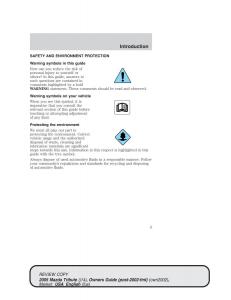 Mazda-Tribute-owners-manual page 5 min