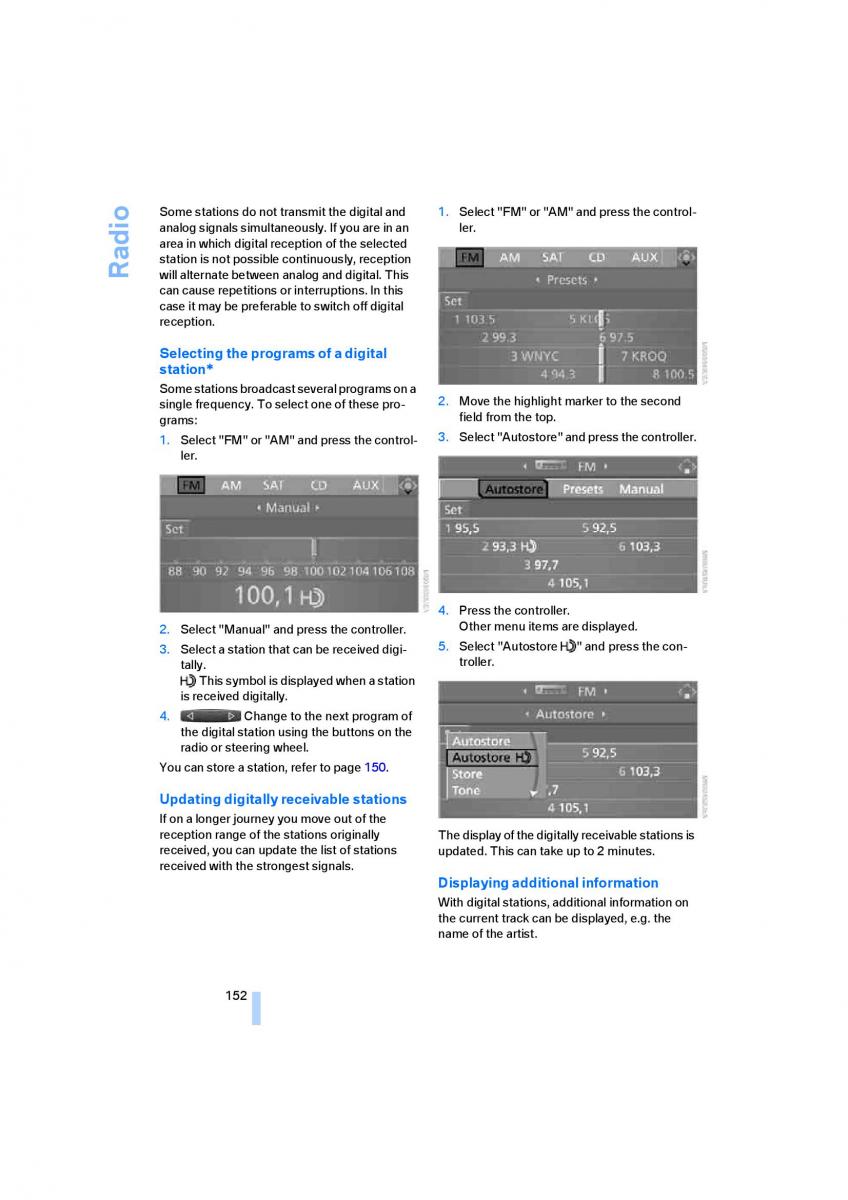 M Power M3 owners manual / page 154