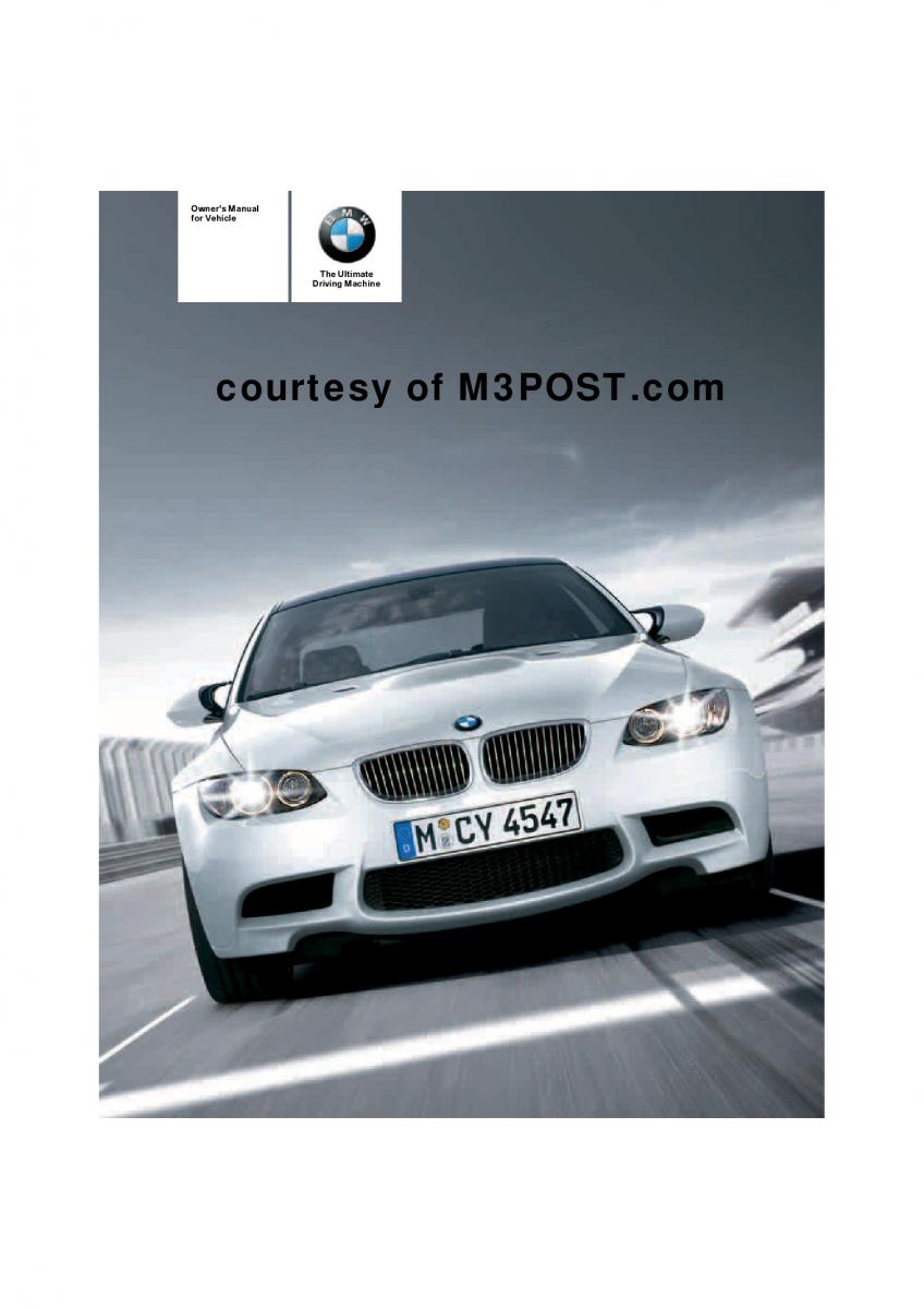 manual  M Power M3 owners manual / page 1