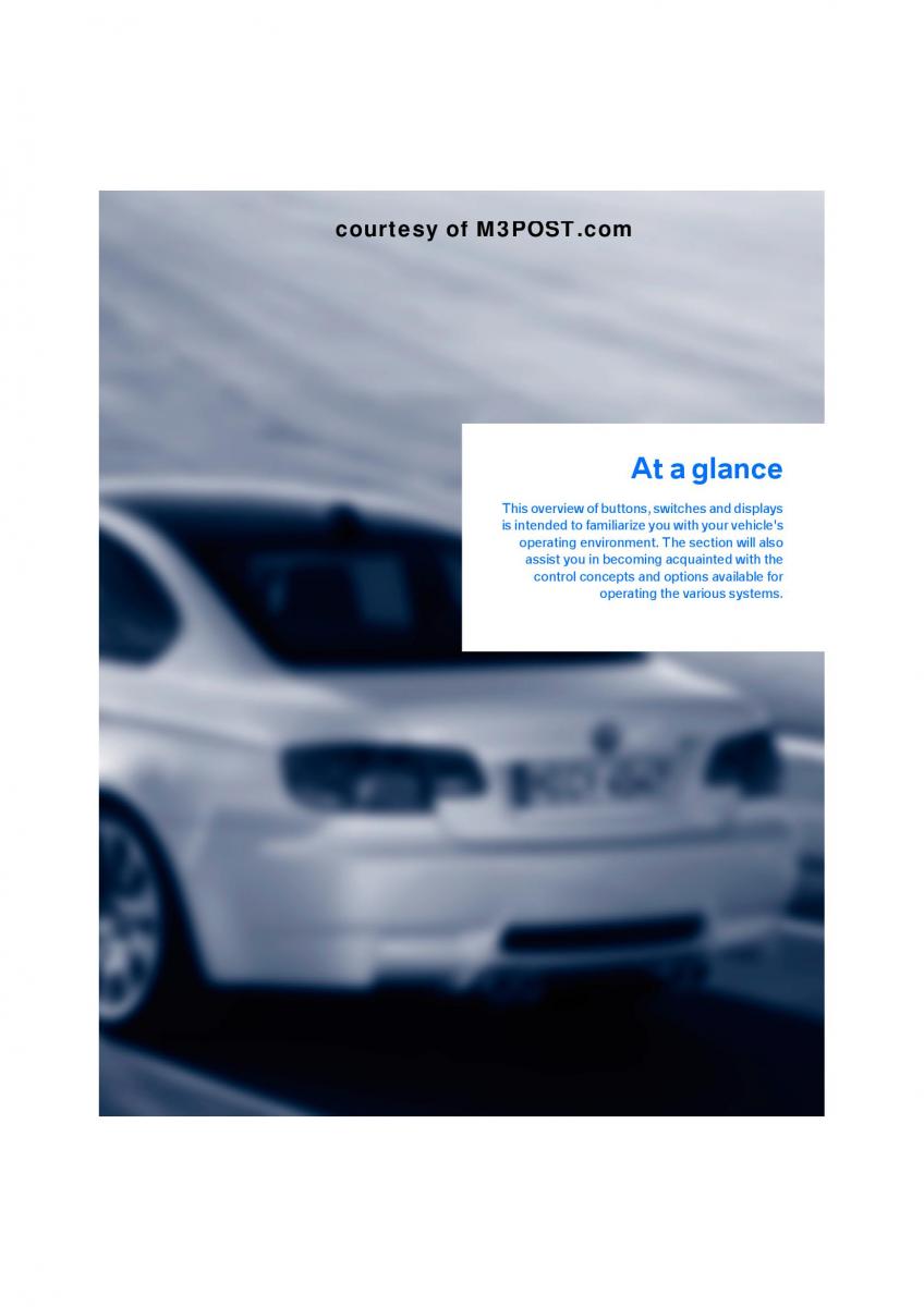 M Power M3 owners manual / page 11