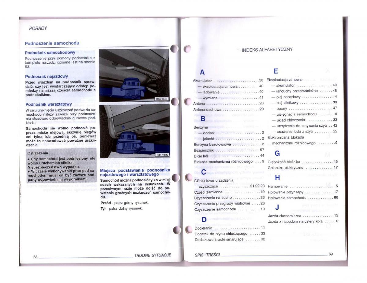 instrukcja obslugi obsługi VW Passat B5 / page 114