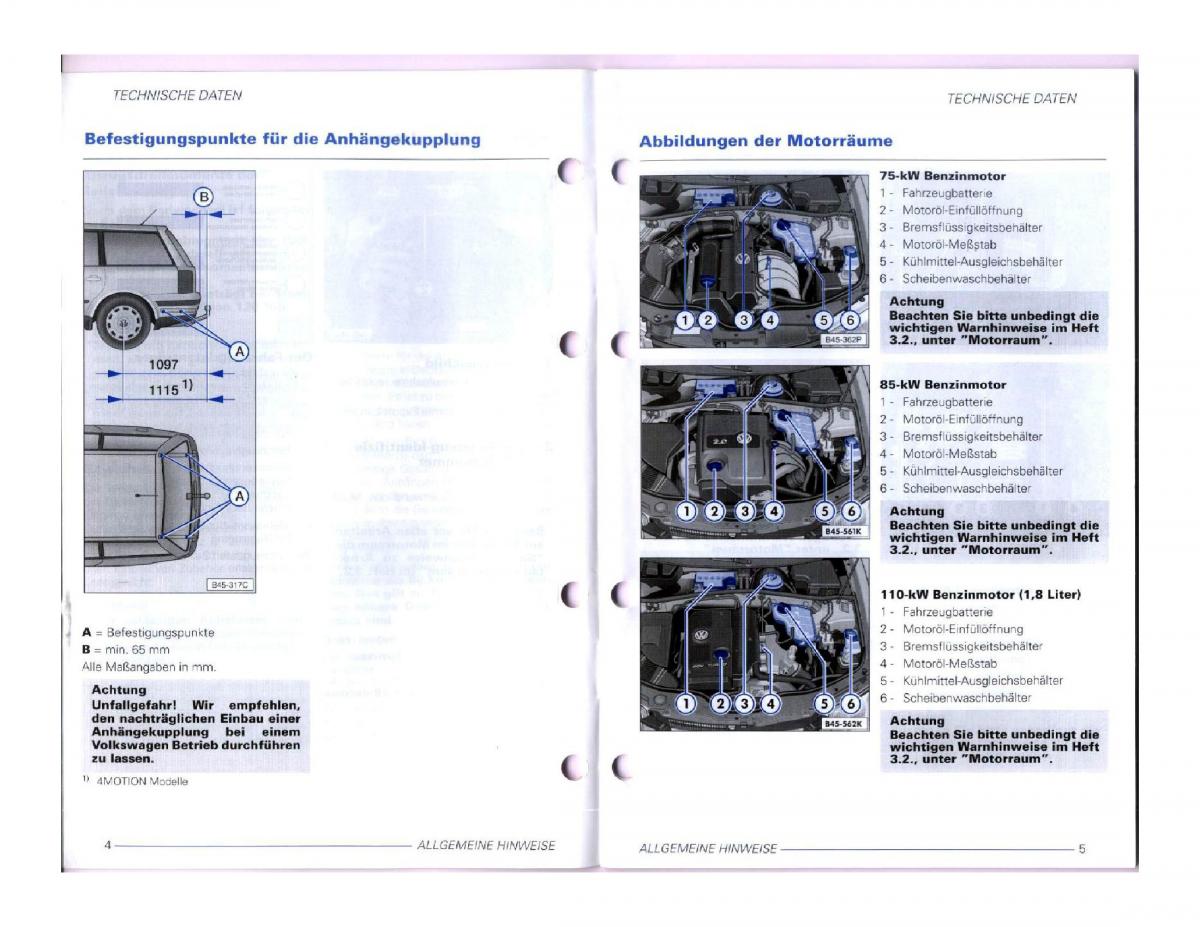 instrukcja obslugi obsługi VW Passat B5 / page 118