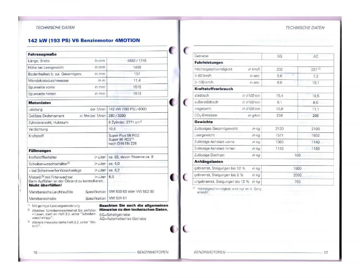 instrukcja obslugi obsługi VW Passat B5 / page 124