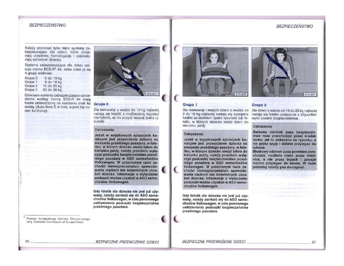 manual  instrukcja obsługi VW Passat B5 / page 13