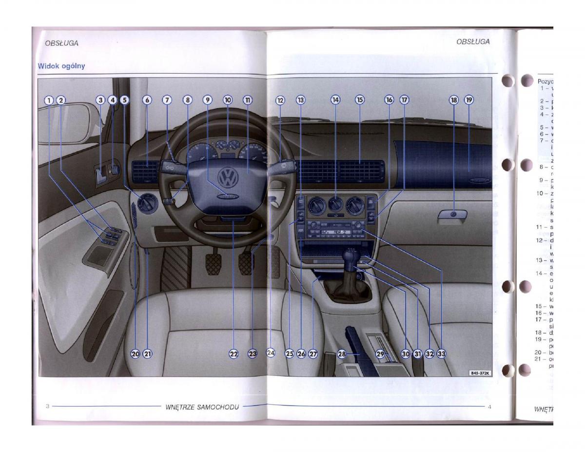 instrukcja obslugi obsługi VW Passat B5 / page 19