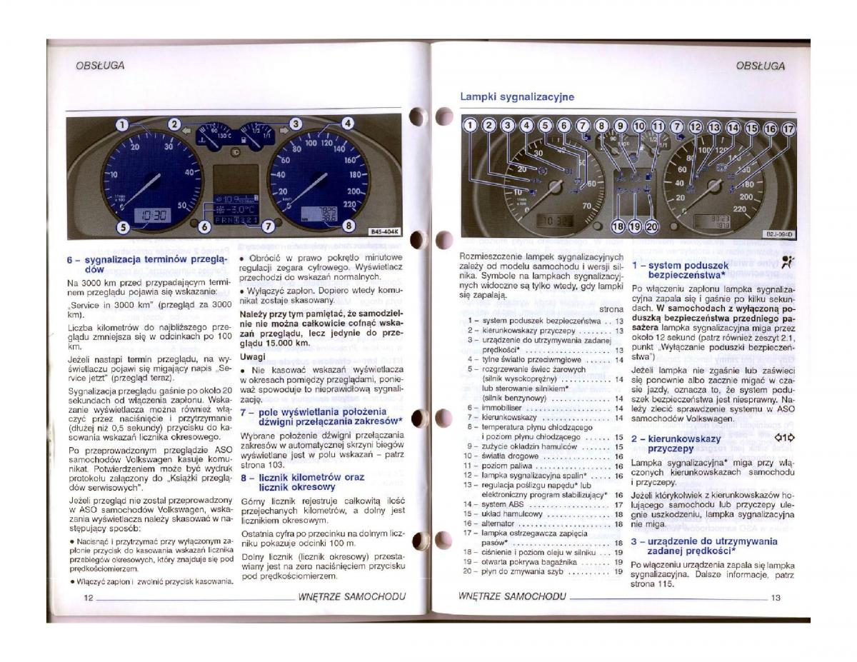 instrukcja obslugi obsługi VW Passat B5 / page 24