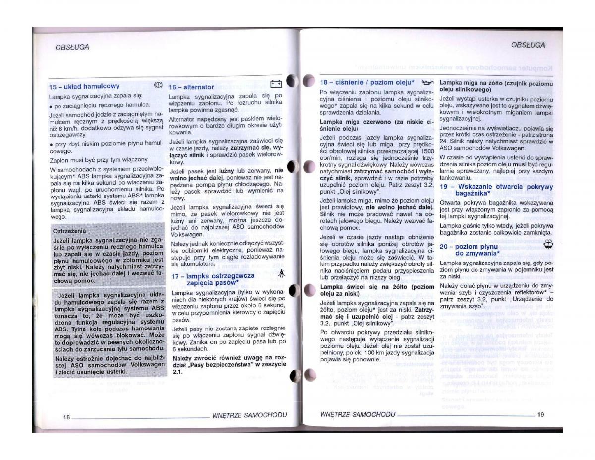 VW Passat B5 instrukcja obslugi / page 27