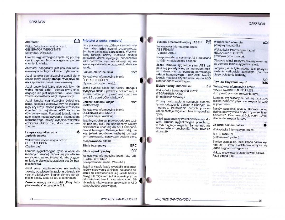 VW Passat B5 instrukcja obslugi / page 30