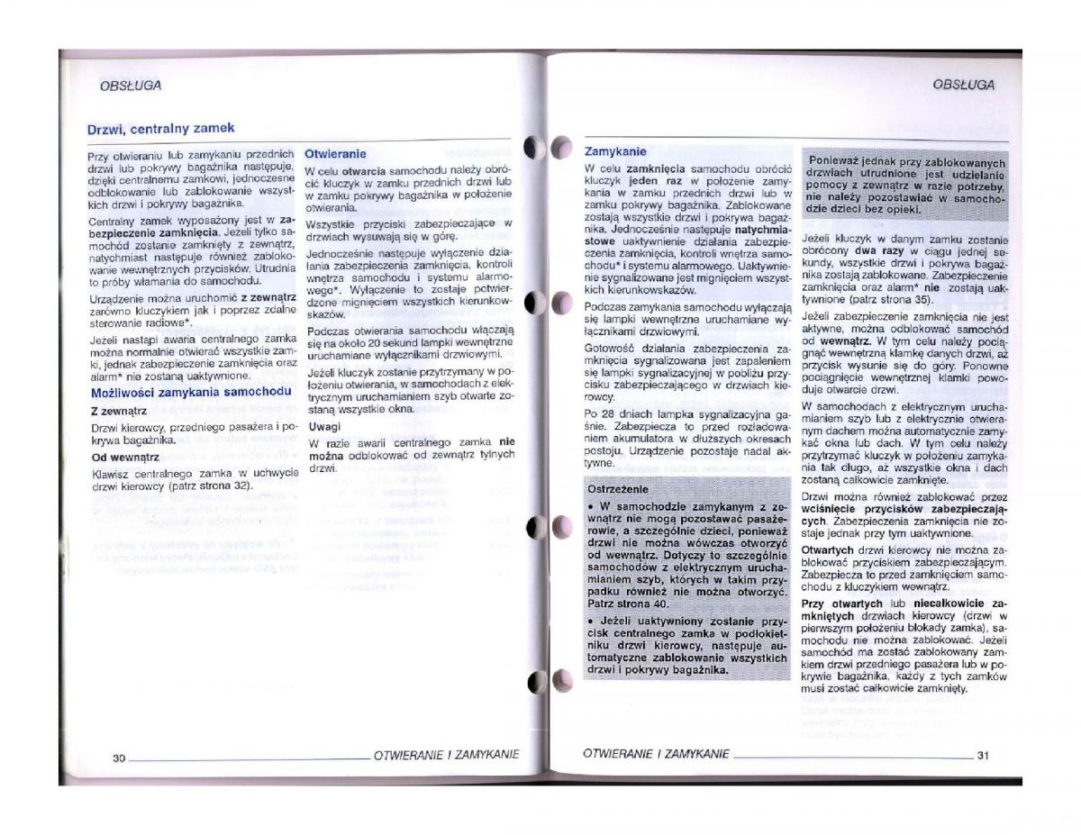 VW Passat B5 instrukcja obslugi / page 33