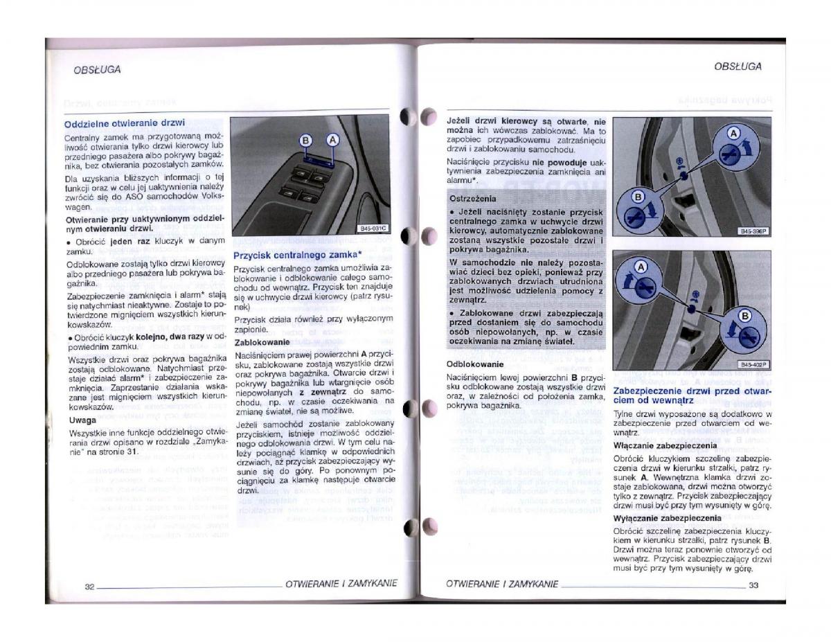 VW Passat B5 instrukcja obslugi / page 34