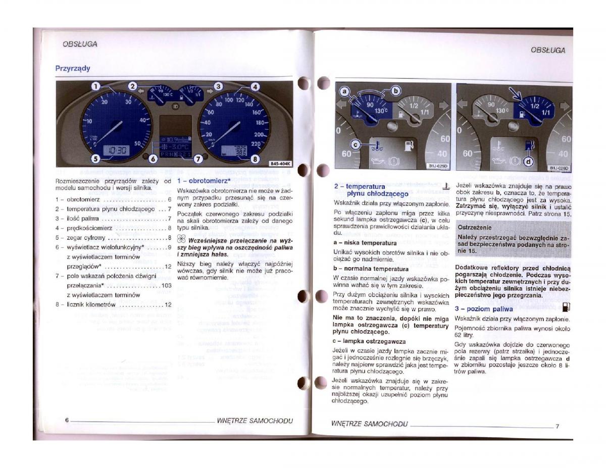 instrukcja obslugi obsługi VW Passat B5 / page 21