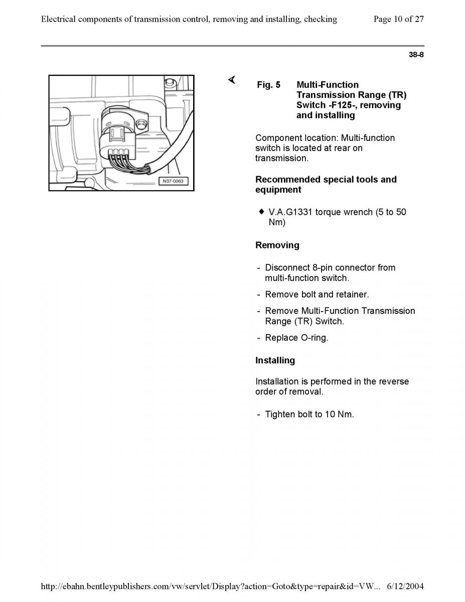 Official Factory Repair Manual / page 1488