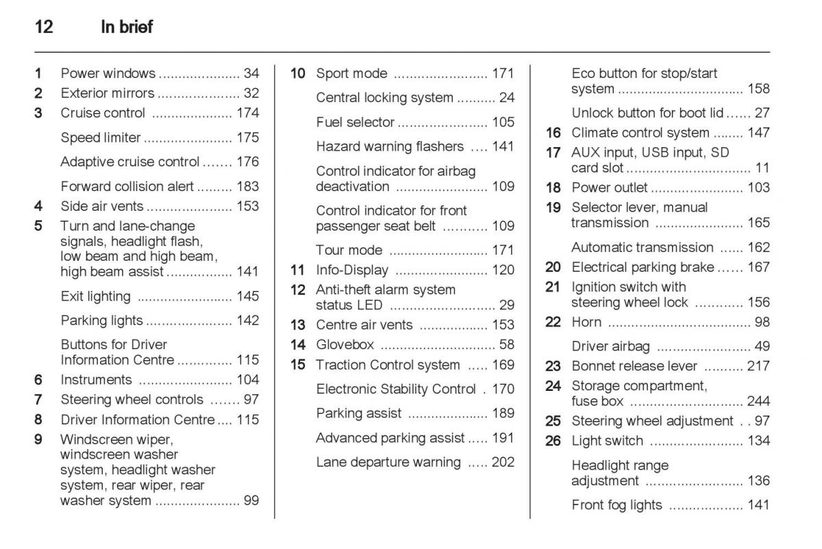 manual  Manual Opel Astra J / page 14