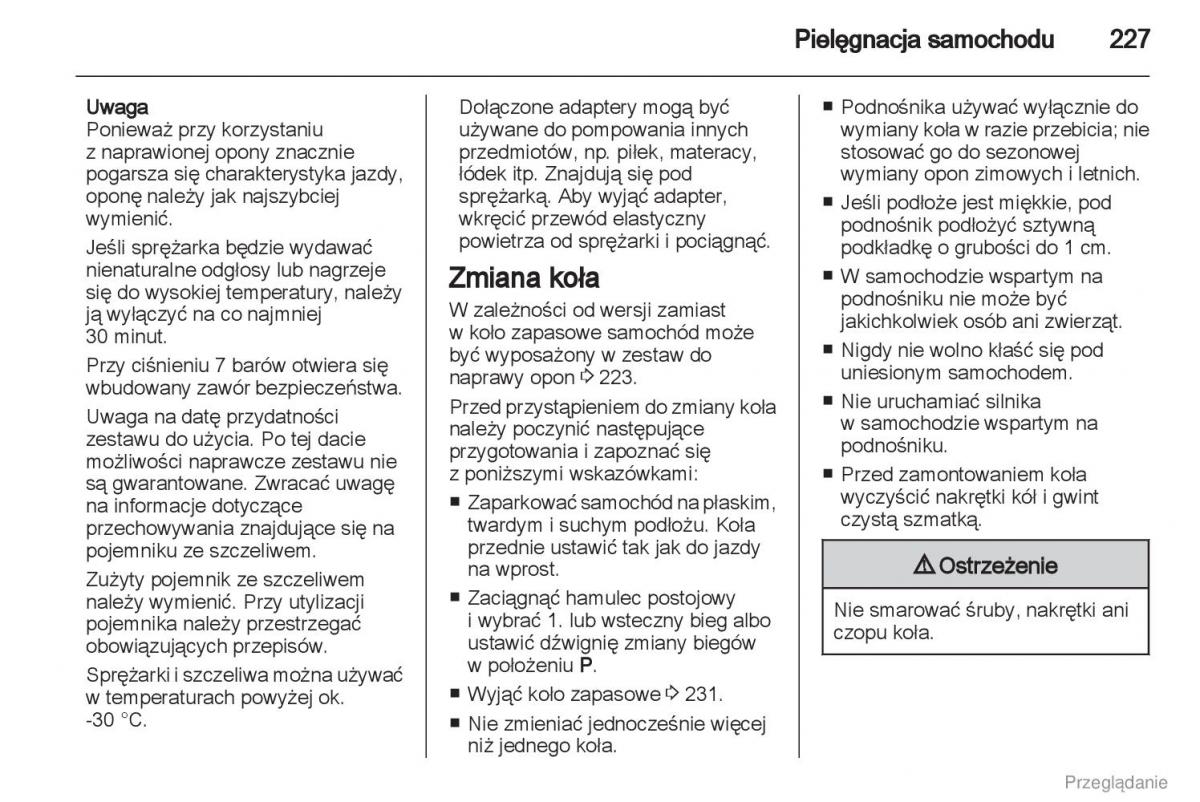 instrukcja obsługi Opel Astra Manual Opel Astra J / page 228