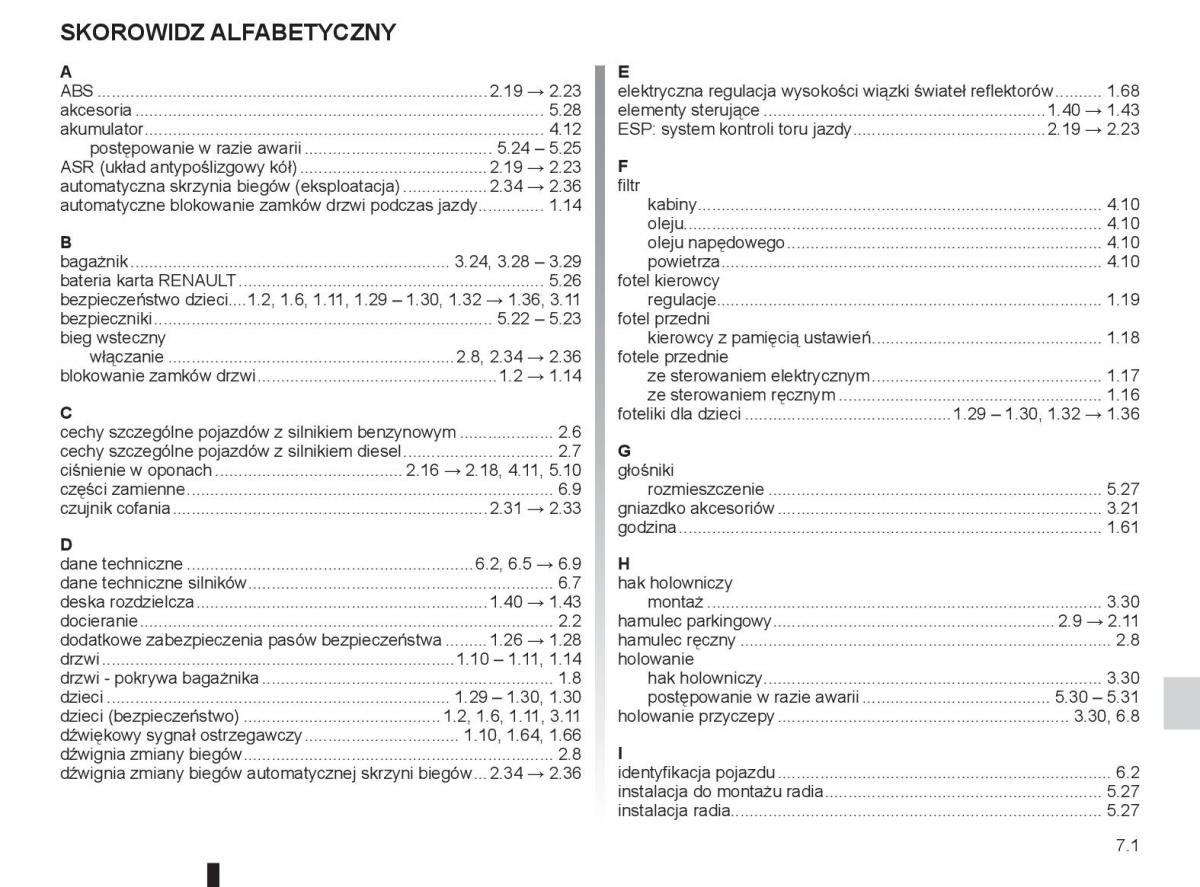 Renault Laguna 3 III instrukcja obslugi / page 225