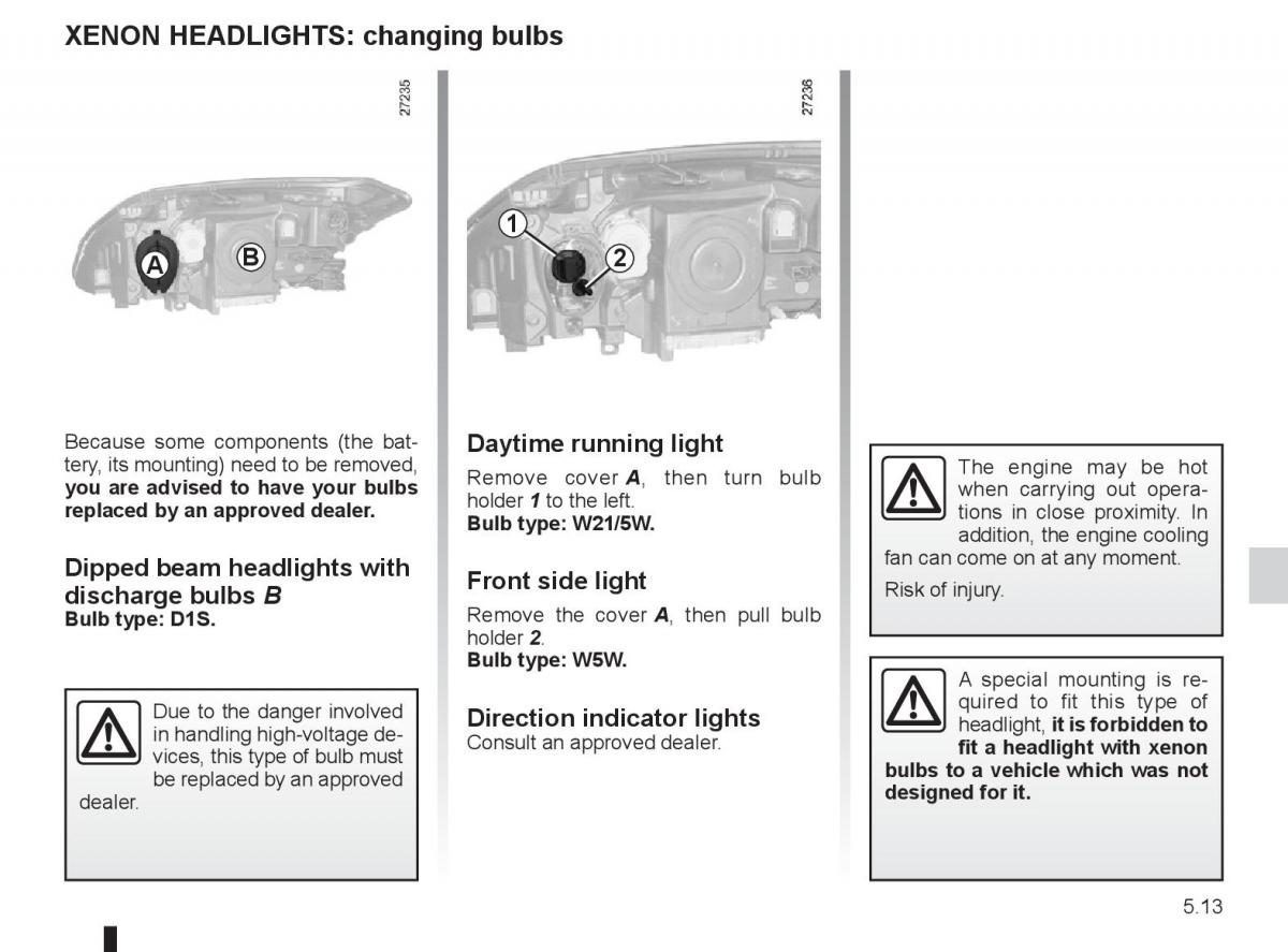 Renault Laguna 3 III owners manual / page 183