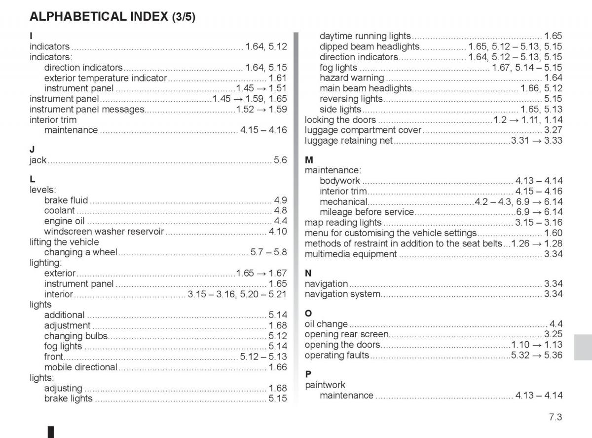 Renault Laguna 3 III owners manual / page 229