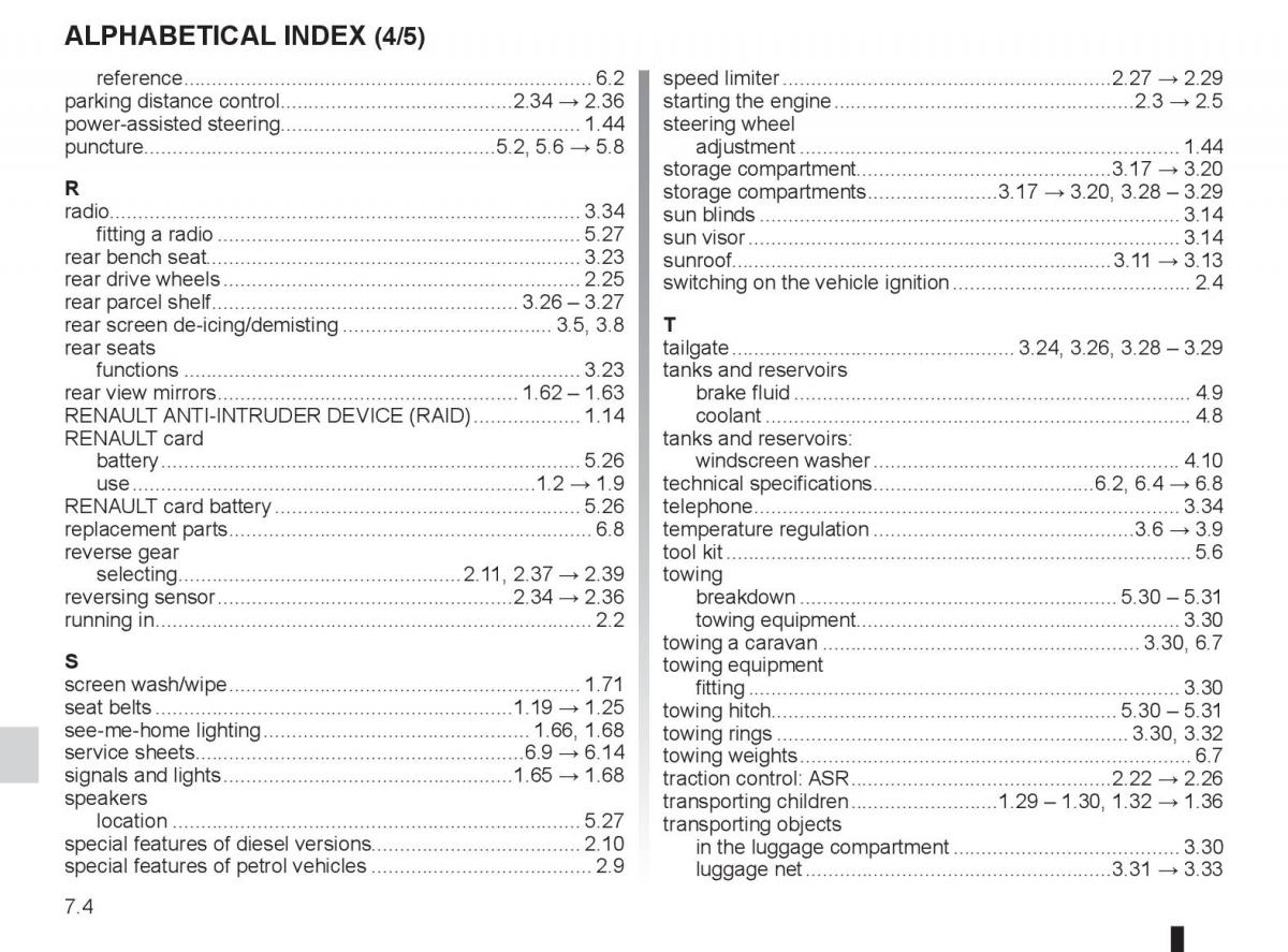 manual  Renault Laguna 3 III owners manual / page 230