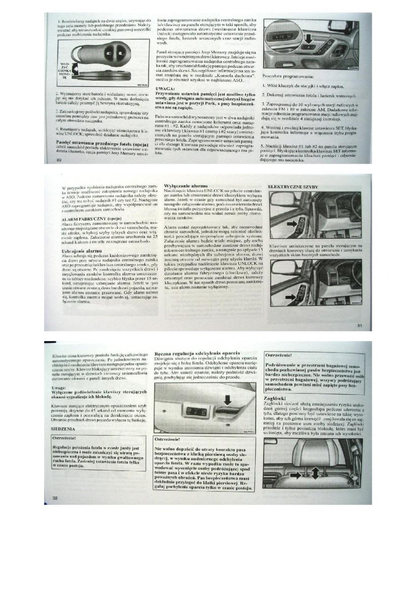 Jeep Grand Cherokee WJ instrukcja obslugi / page 10