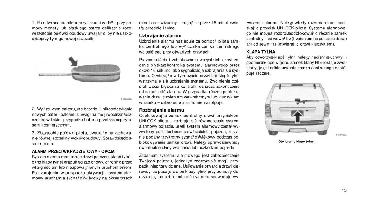 manual  Jeep Grand Cherokee WH WK instrukcja / page 14