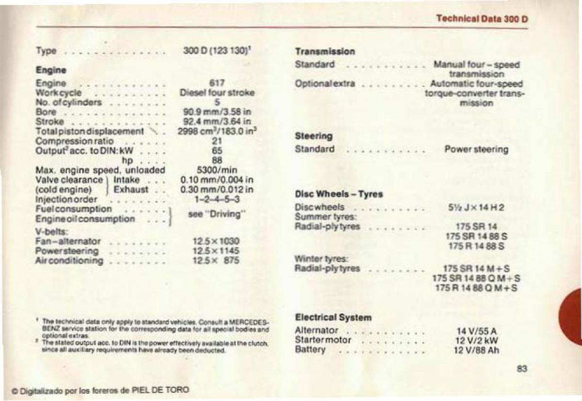 manual  Mercedes Benz W123 200D 240D 300D Puchatek manual / page 85