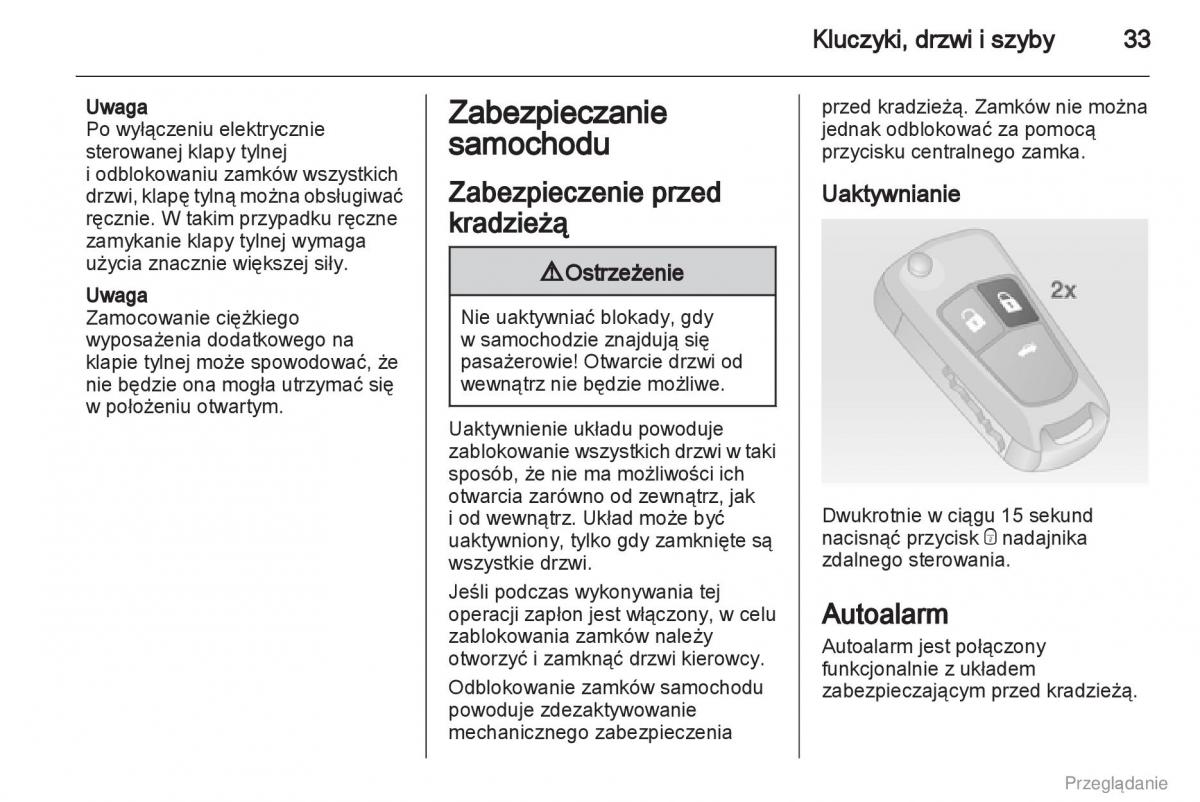 Opel Insignia instrukcja obslugi / page 34