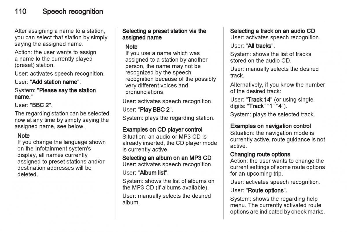 Opel Insignia manual / page 110