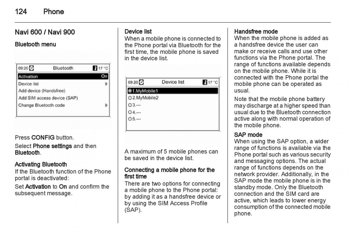 Opel Insignia manual / page 124