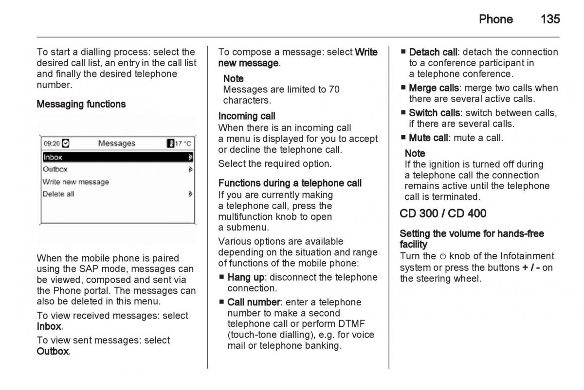 Opel Insignia manual / page 135