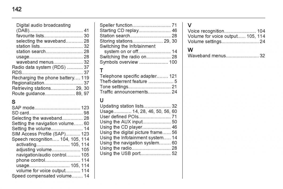Opel Insignia manual / page 142